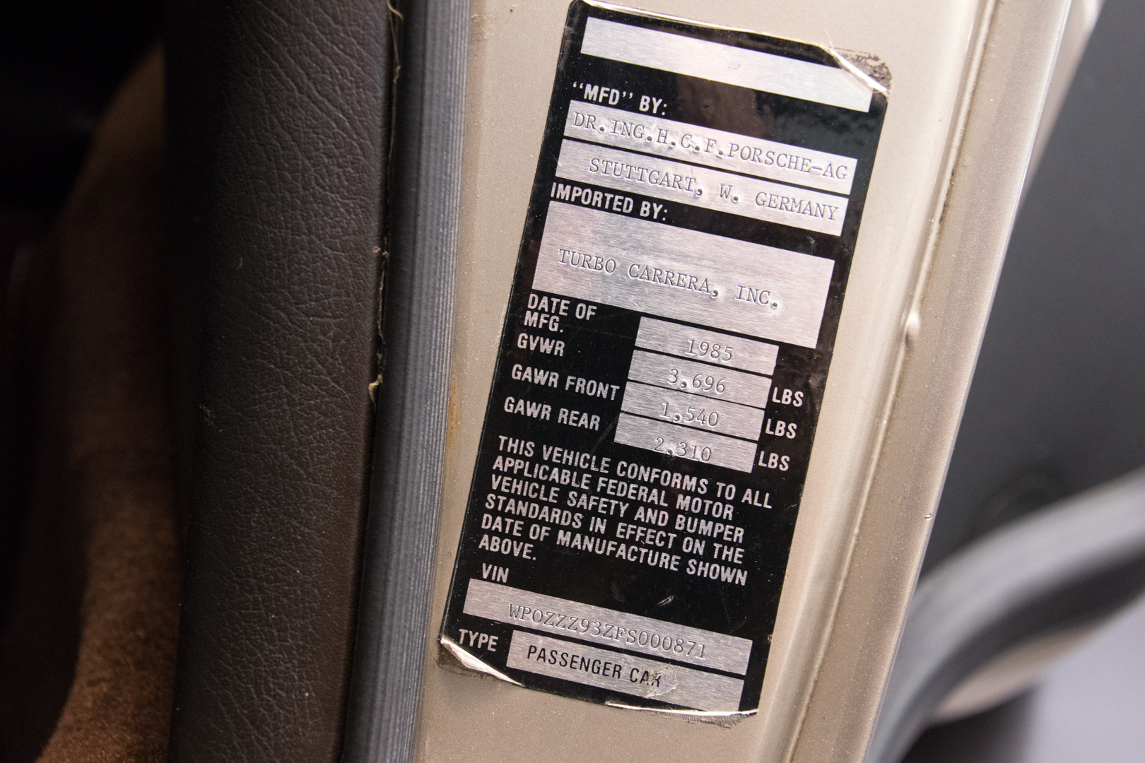 1985 Porsche 930 Turbo 28