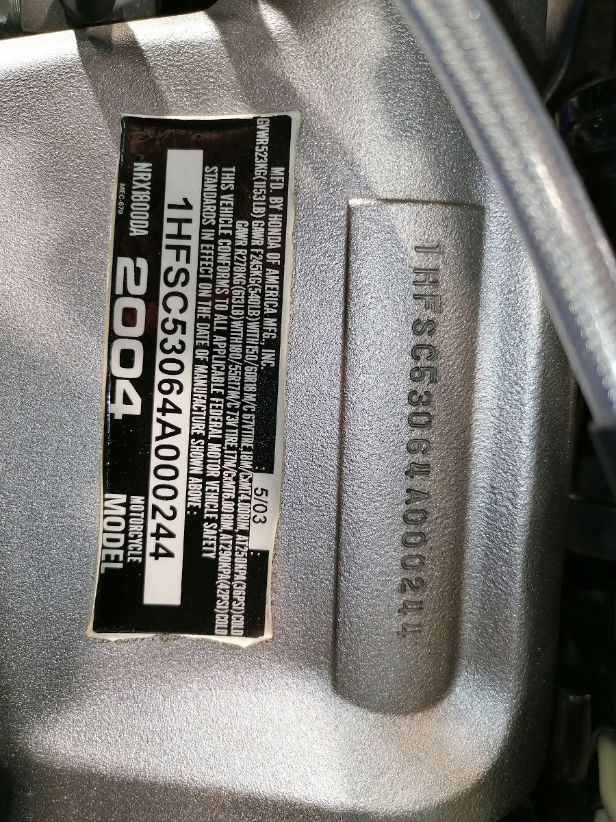 2004 HONDA NRX 1800 24