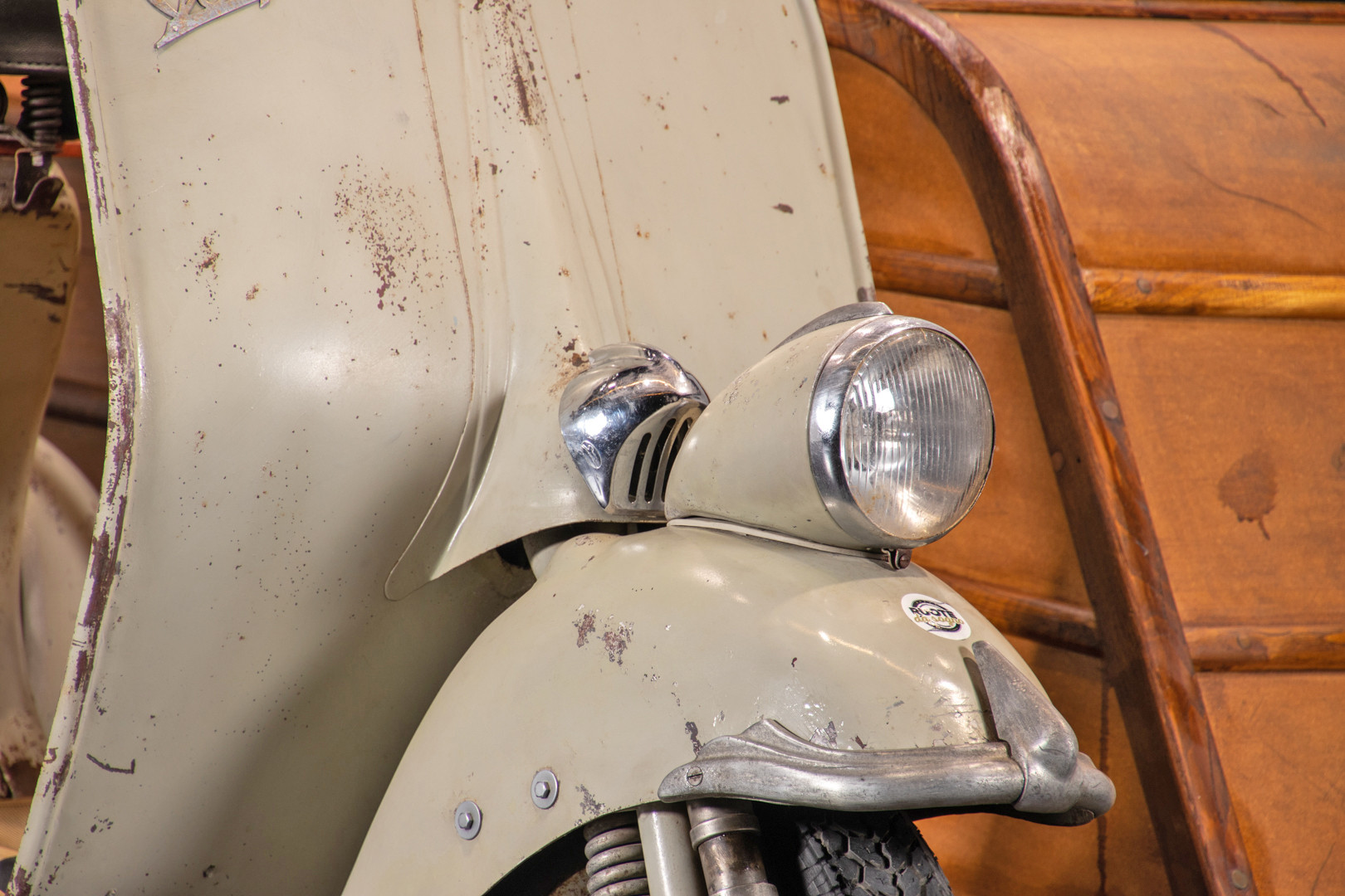 1953 Piaggio Vespa Sidecar faro basso 7